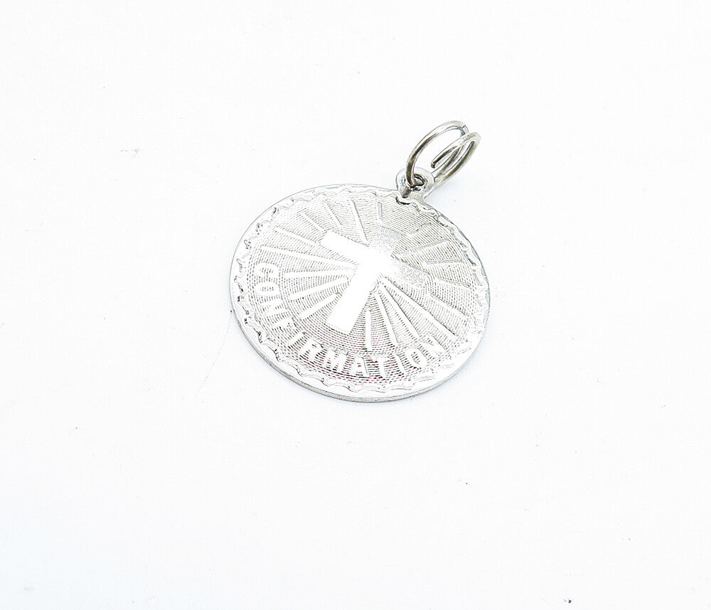 925 Sterling Silver Polished Religious Cross Confirmation Pendant PT3808