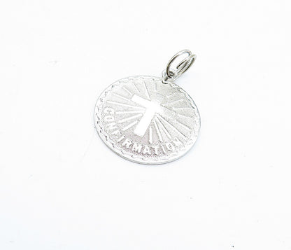 925 Sterling Silver Polished Religious Cross Confirmation Pendant PT3808