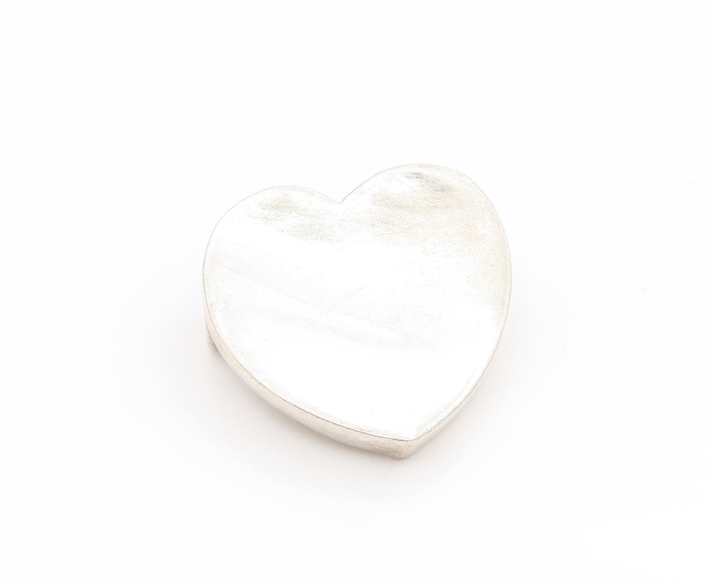 925 Sterling Silver Vintage Pendant Classic Abstract Love Heart Medal  PT25656