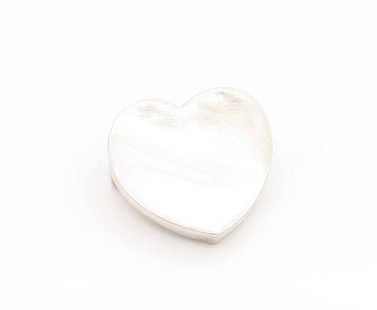 925 Sterling Silver Vintage Pendant Classic Abstract Love Heart Medal  PT25656