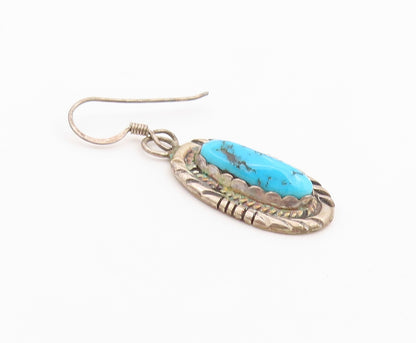 925 Sterling Silver Vintage Earrings DONALD DOUGLAS NAVAJO Turquoise  EG14428