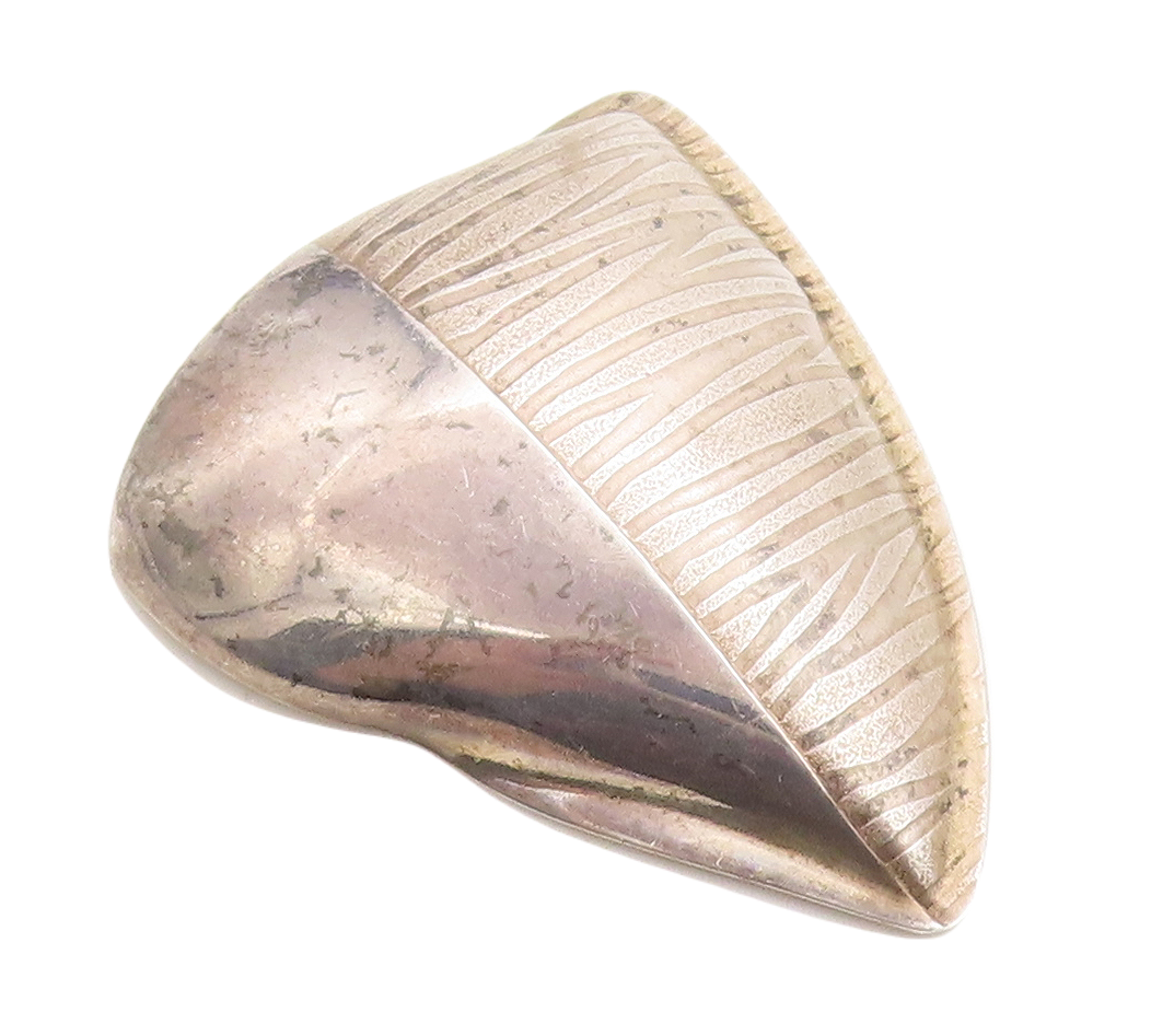 925 Sterling Silver Vintage Brooch Pin JANE BOHAN Modernist Carved   BP11351
