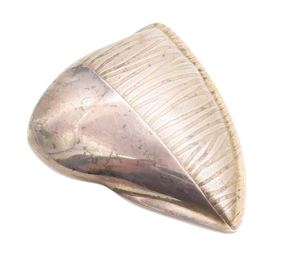 925 Sterling Silver Vintage Brooch Pin JANE BOHAN Modernist Carved   BP11351