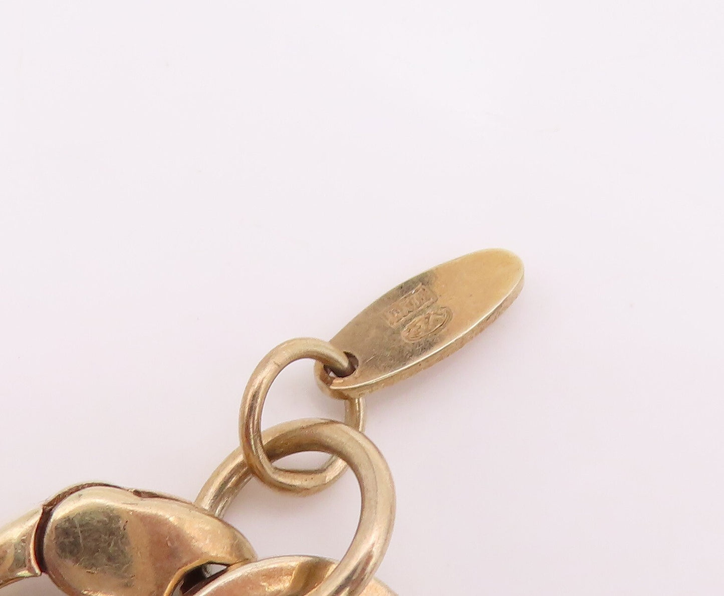 925 Sterling Silver Vintage Necklace Gold Plated Interlinked Cutout Rings NE4432
