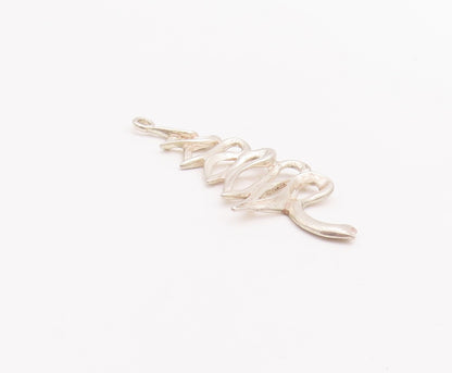 925 Sterling Silver Vintage Pendant Designer Cutout Brutalist Design  PT22966