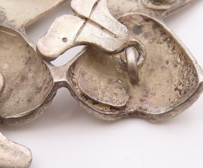 925 Sterling Silver Vintage Brooch EFS Dancing Children Figural Pin  BP12543