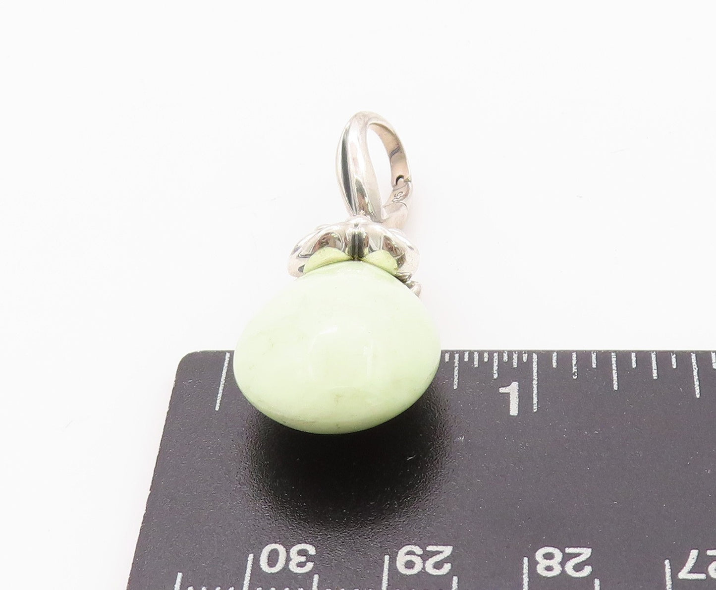 925 Sterling Silver Vintage Pendant ANN KING Floral Cabochon Gemstone  PT23999