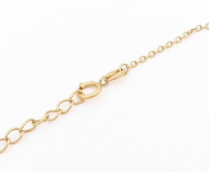 925 Sterling Silver Vintage Necklace Gold Plated Elegant Quartz & CZ  NE4849