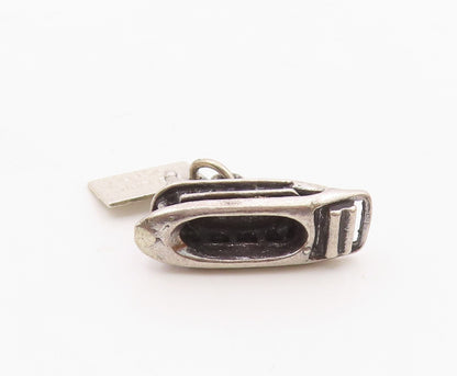 925 Sterling Silver  Vintage Sculpted Steamboat Charm Pendant  PT20413