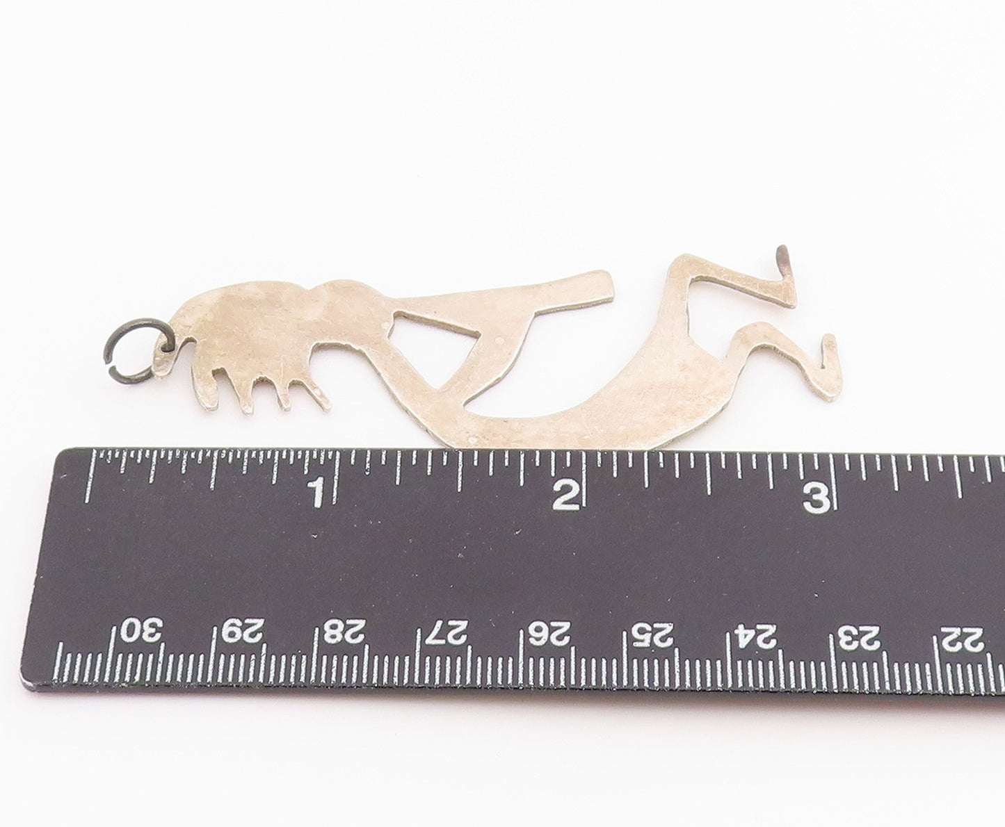 925 Sterling Silver Vintage Pendant SOUTHWESTERN Flute Player Cutout  PT26516