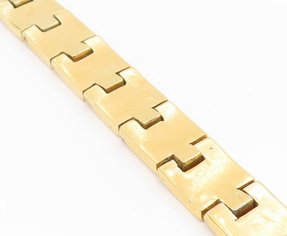 925 Sterling Silver Vintage Bracelet Gold Plated PAT AREIAS Buckle Link  BT11594