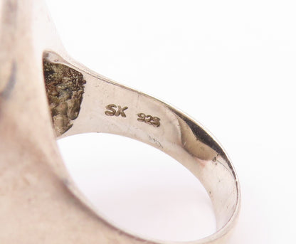 925 Sterling Silver Vintage Ring SCOTT KAY Faceted Onyx Band  Sz 7.5  RG36064