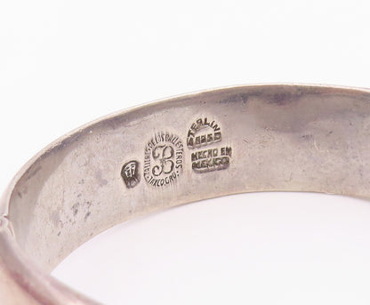 925 Sterling Silver Vintage Bracelet LOS BALLESTEROS MEXICO Gemstone  BT12103