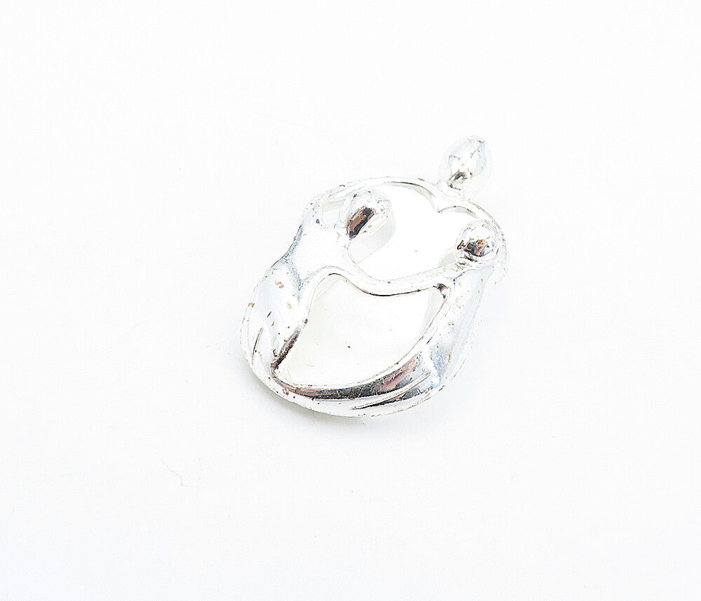 CAROLYN POLLACK RELIOS 925 Silver  Vintage Modernist Family Pendant  PT4348