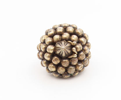 925 Sterling Silver Vintage Ring Classic Caviar Bead Dome Band  Sz 6.5  RG35159