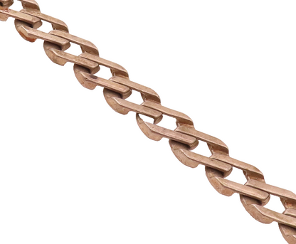 925 Sterling Silver Vintage Solid Rectangular Curb Link Bracelet  BT9803