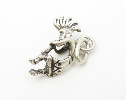NAVAJO 925 Sterling Silver  Vintage Petite Kokopelli Dancer Pendant  PT10897