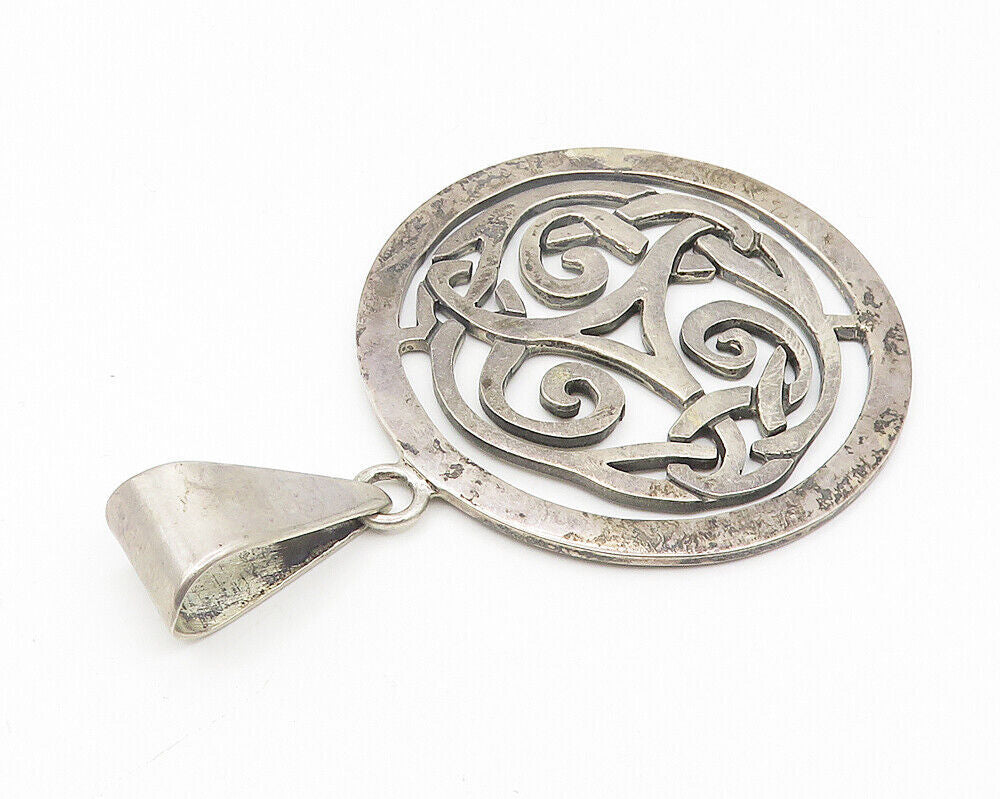 SILPADA 925 Sterling Silver  Vintage Celtic Triskelion Knot Pendant  PT9214