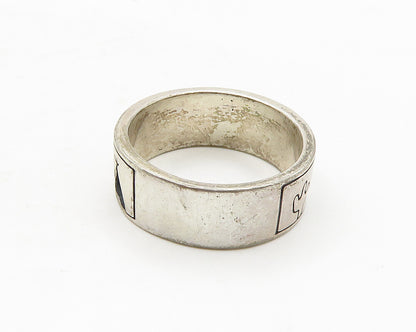 CAROLYN POLLACK RELIOS 925 Silver  Vintage City Scene Band Ring Sz 8  RG18052