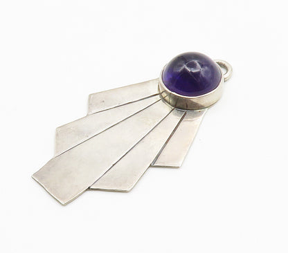 TOM JENNY SCHLECHT 925 Silver  Vintage Cabochon Cut Amethyst Pendant  PT11594