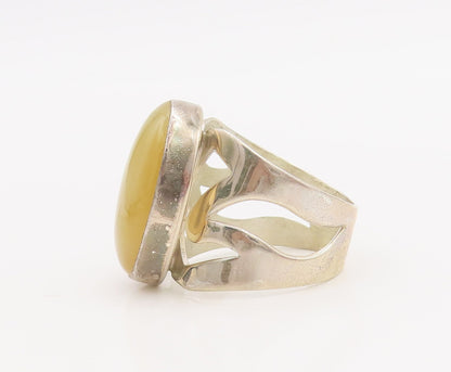 925 Sterling Silver Vintage Ring DTR JAY KING Large Oval Gemstone  Sz 8 RG28938