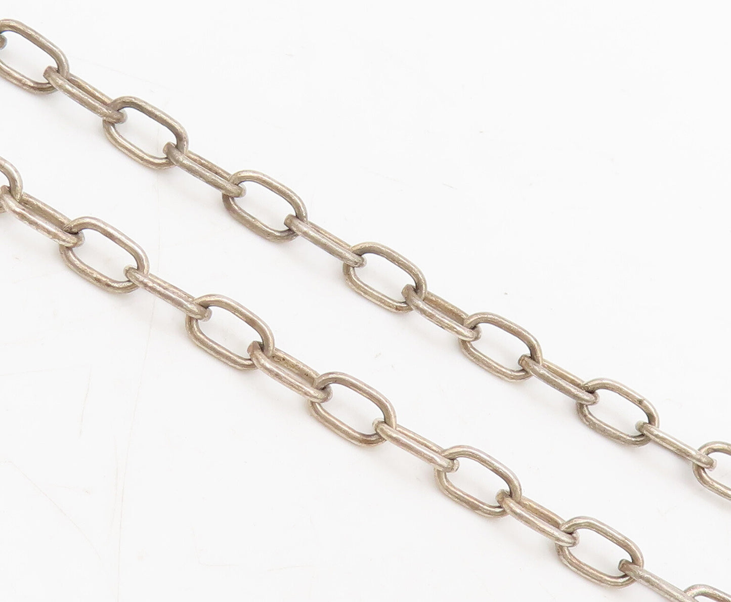 NAVAJO 925 Sterling Silver Vintage Southwestern Etched Solid Necklace NE4202