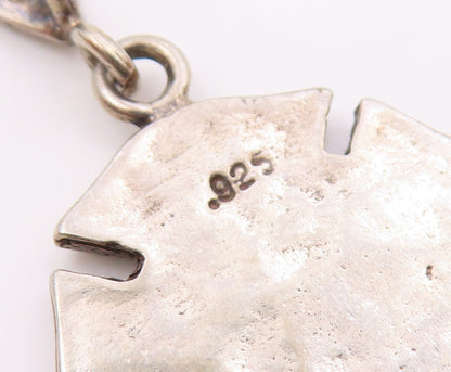 925 Sterling Silver  Vintage Fire Department Badge Medal Pendant  PT21123