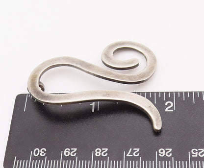925 Sterling Silver Vintage Pendant Designer Solid Swirled Snake Cutout  PT22873