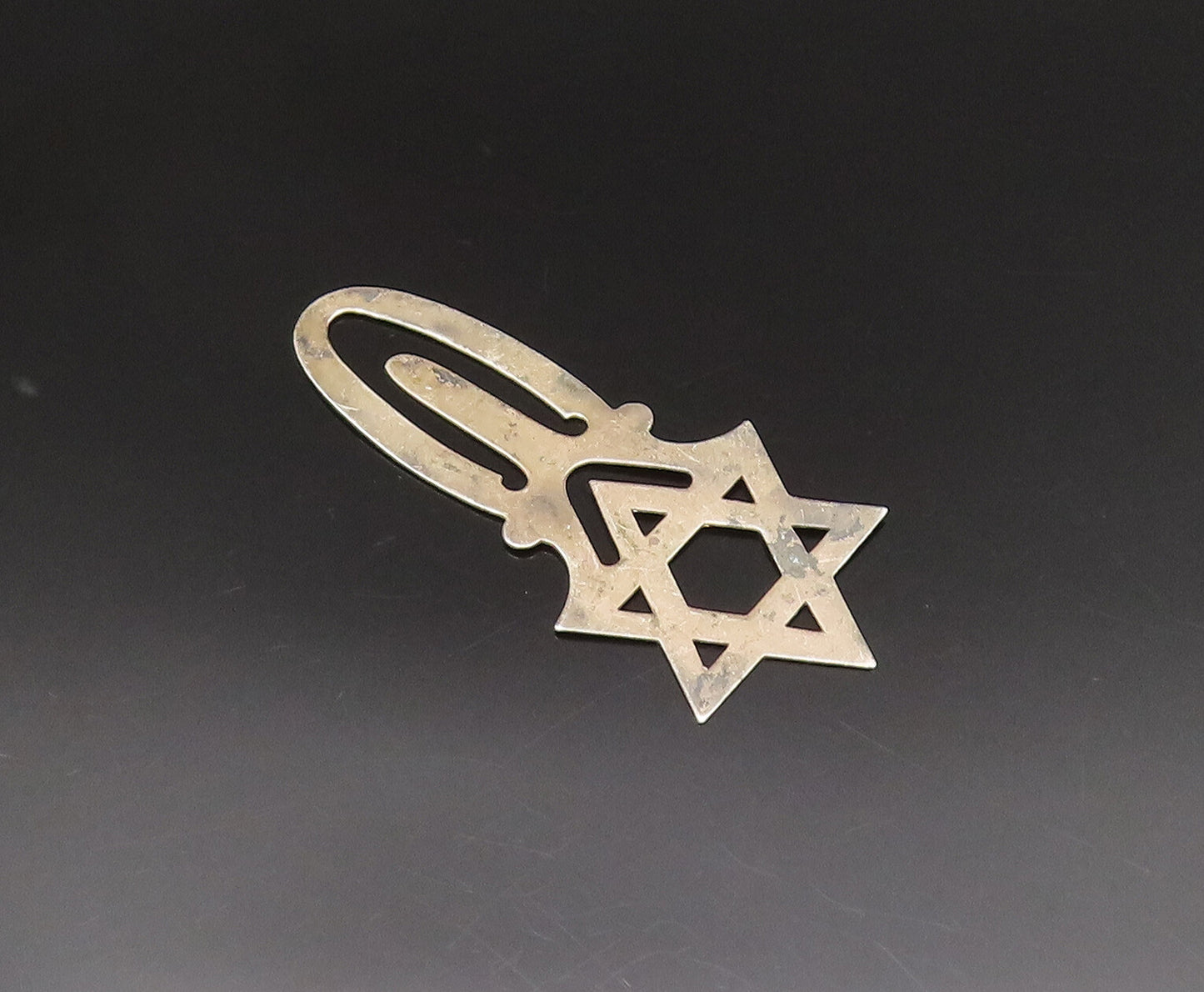 WEBSTER 925 Sterling Silver Vintage Minimalist Star Of David Bookmark  TR3414