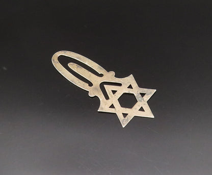 WEBSTER 925 Sterling Silver Vintage Minimalist Star Of David Bookmark  TR3414