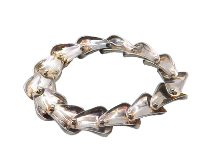 RLM STUDIO 925 Silver  Vintage Dark Tone Modernist Chain Bracelet  BT6542