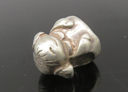 PANDORA 925 Silver  Vintage Little Girl With Pigtails Slide Pendant  PT18148