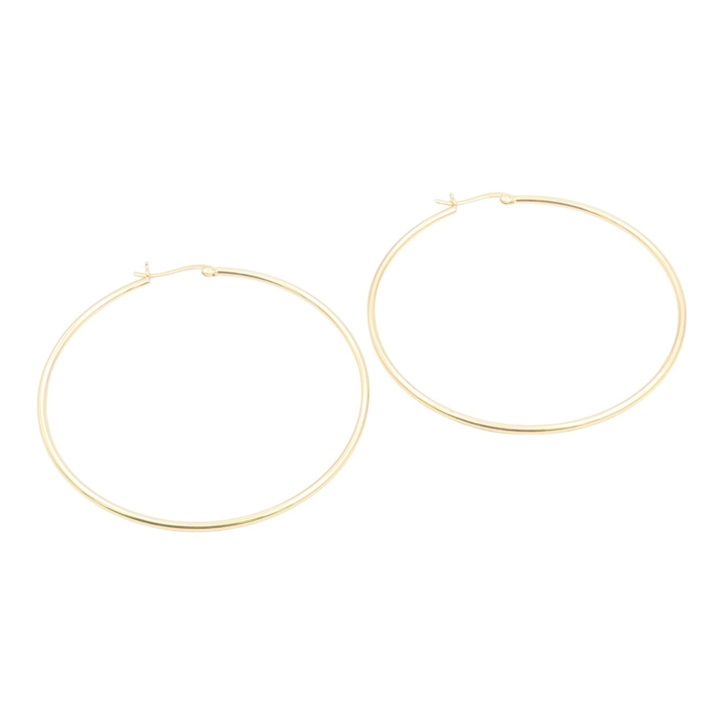 925 Sterling Silver Vintage Earrings Gold Plated Minimalist Large Hoops  EG14424