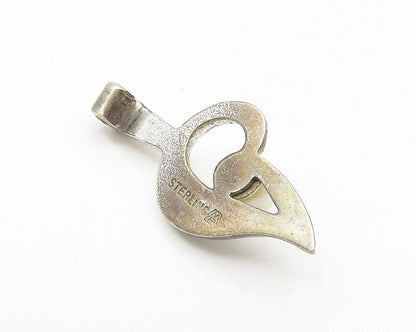 MA 925 Sterling Silver  Vintage Petite Freshwater Pearl Leaf Pendant  PT8867