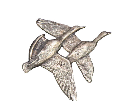 DESIGNER 925 Silver  Vintage Antique Two Birds Flying Brooch Pin  BP10019