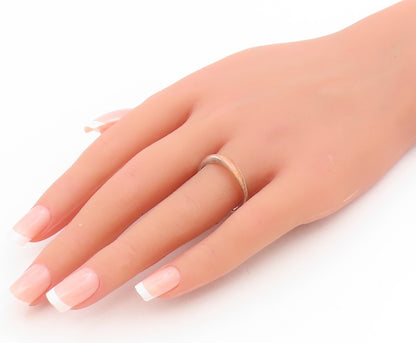 925 Sterling Silver Vintage Ring Minimalist Curvy Wave Dome Band  Sz 9  RG34703