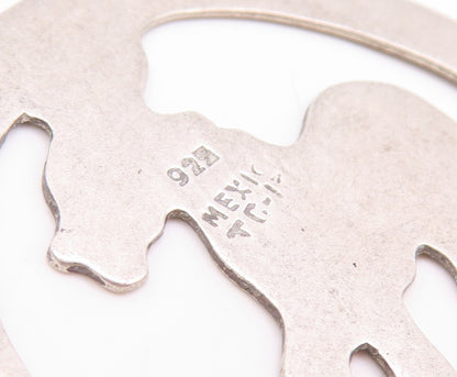 925 Sterling Silver Vintage Bookmark MEXICO Cutout Solid Donkey  TR3824