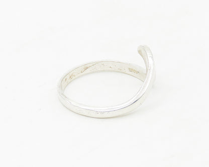925 Sterling Silver  Shiny Smooth Ocean Wave Band Ring Sz 8  RG17042