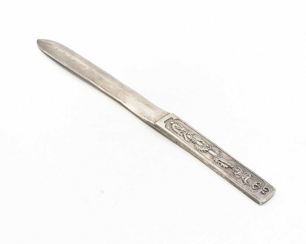 DESIGNER 925 Sterling Silver  Vintage Dark Tone Dragon Mail Opener  TR1636