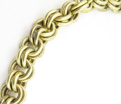 925 Sterling Silver Vintage Gemstone DESIGNER Chunky Link Chain Necklace  NE1512