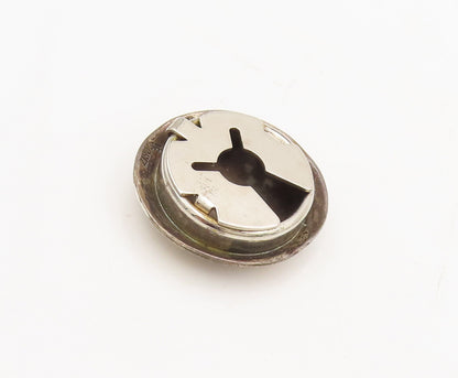 NAVAJO 925 Sterling Silver Vintage Carved Southwestern Button Cover TR3673