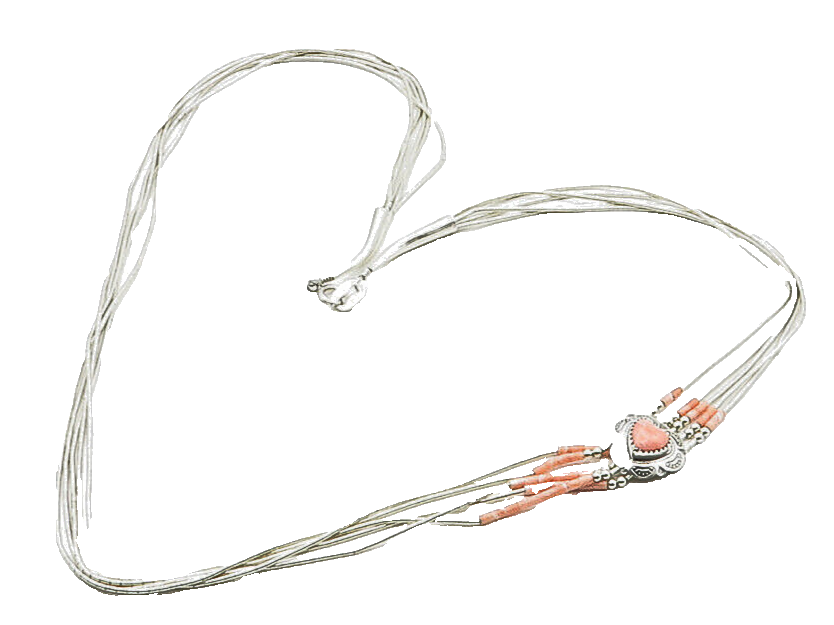NAVAJO 925 Silver Vintage Rhodochrosite Liquid Silver Chain Necklace NE2635