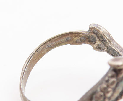 925 Sterling Silver Vintage Ring Intertwined Dolphins Motif  Sz 8.5  RG35896