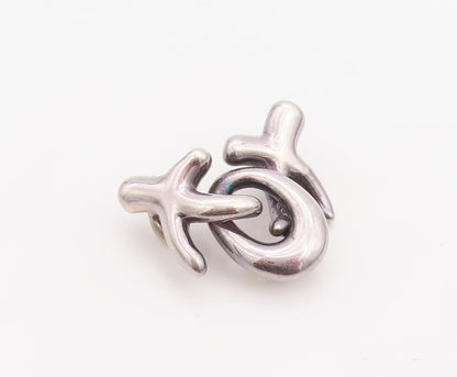 925 Sterling Silver Vintage Pendant Mini XO Hugs & Kisses Design  PT23519