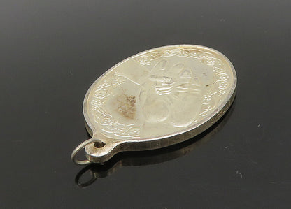 925 Sterling Silver  Vintage Mother's Eternal Love Quote Pendant  PT18942
