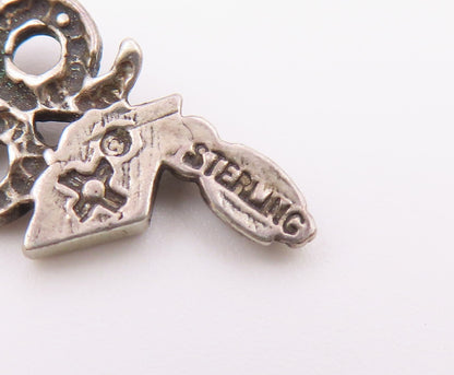 925 Sterling Silver  Vintage 98 Graduation Charm Pendant  PT1925