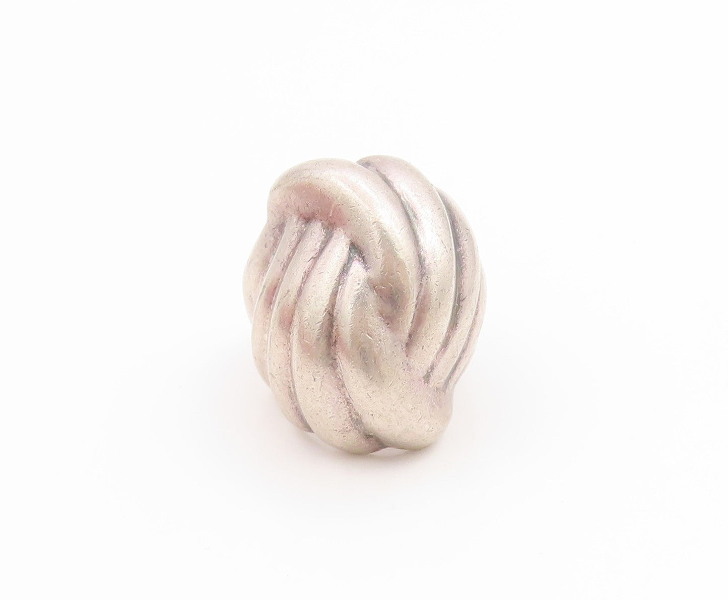 925 Sterling Silver Vintage Ring MEXICO Classic Ribbed Knot Band  Sz 6  RG36006