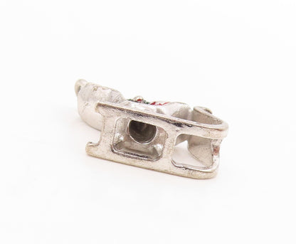 925 Sterling Silver Vintage Pendant Enameled Christmas Sleigh Charm  PT25384