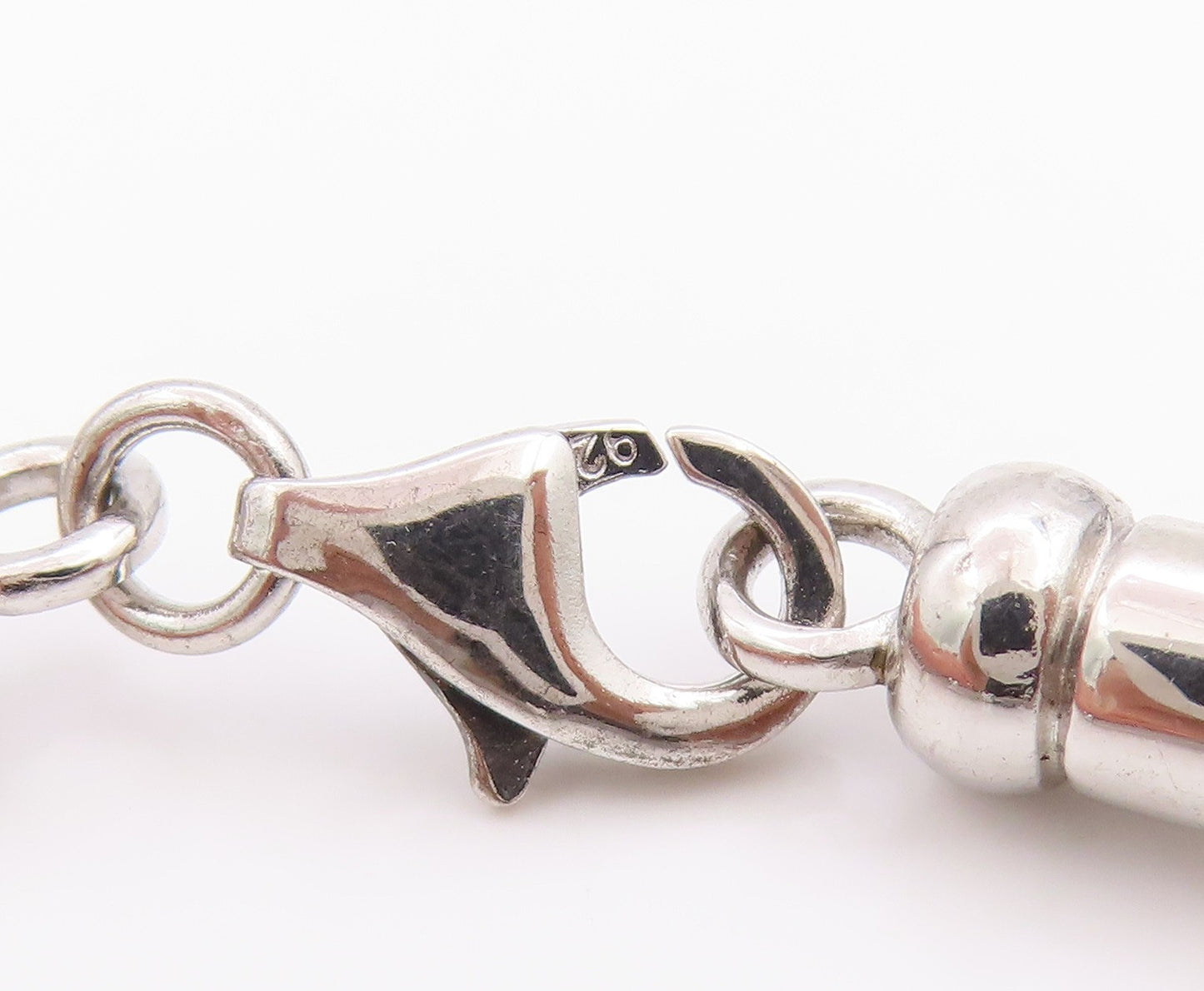 925 Sterling Silver Vintage Bracelet Roped Green CZ Inlay X Bangle  BT11300