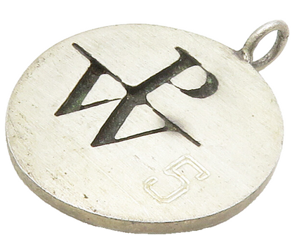 TED LOWY 925 Sterling Silver  Vintage PW Initials Round Pendant  PT13044